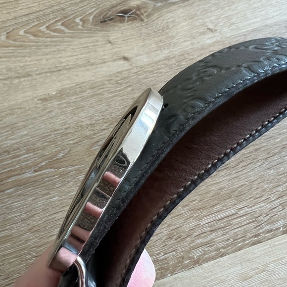 (SEE PICS) GUCCI Men’s Interlocking 2017 G Logo Leather Belt - Picture 2 of 7